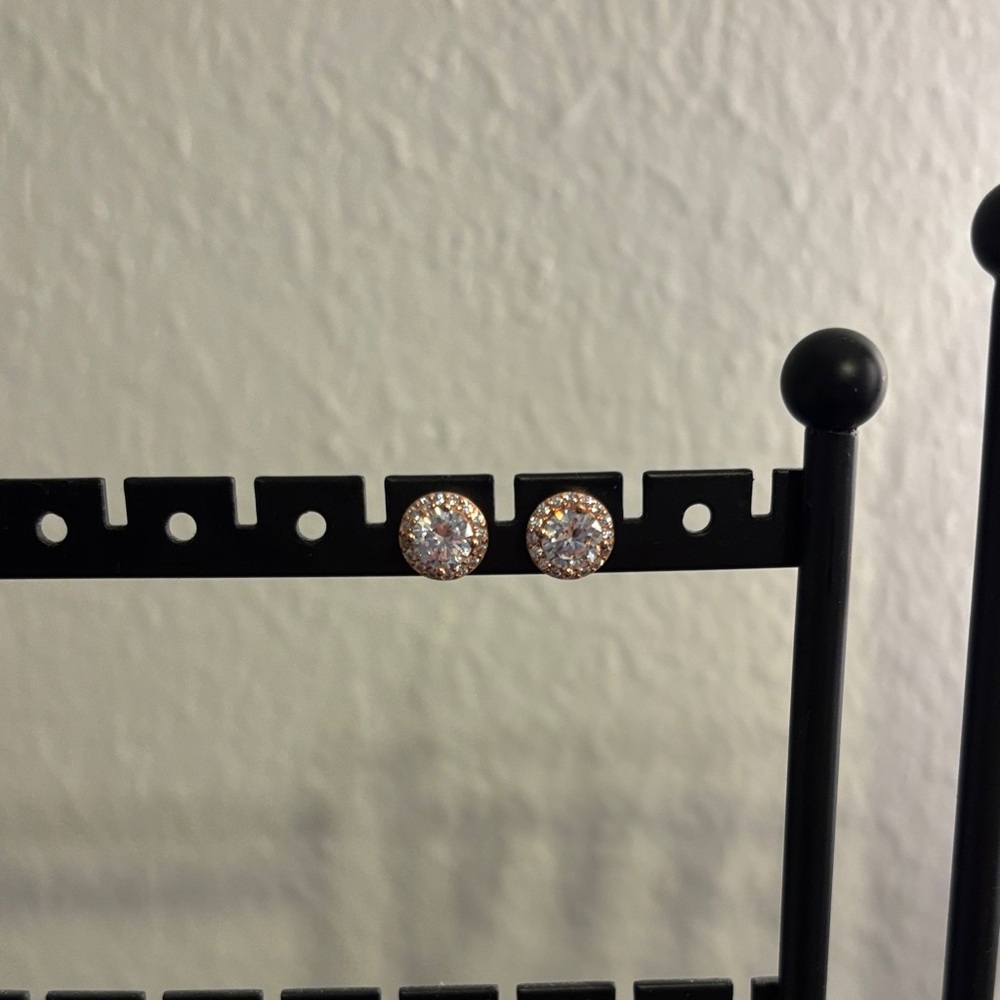 Elegant Gold and Silver Stud Earrings